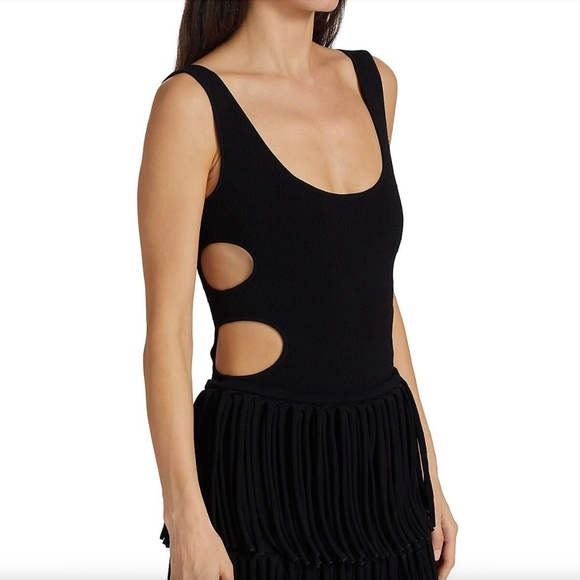 Proenza Schouler Black Knit Bodysuit With Cut Out Sides New With Tags M - Picture 5 of 13